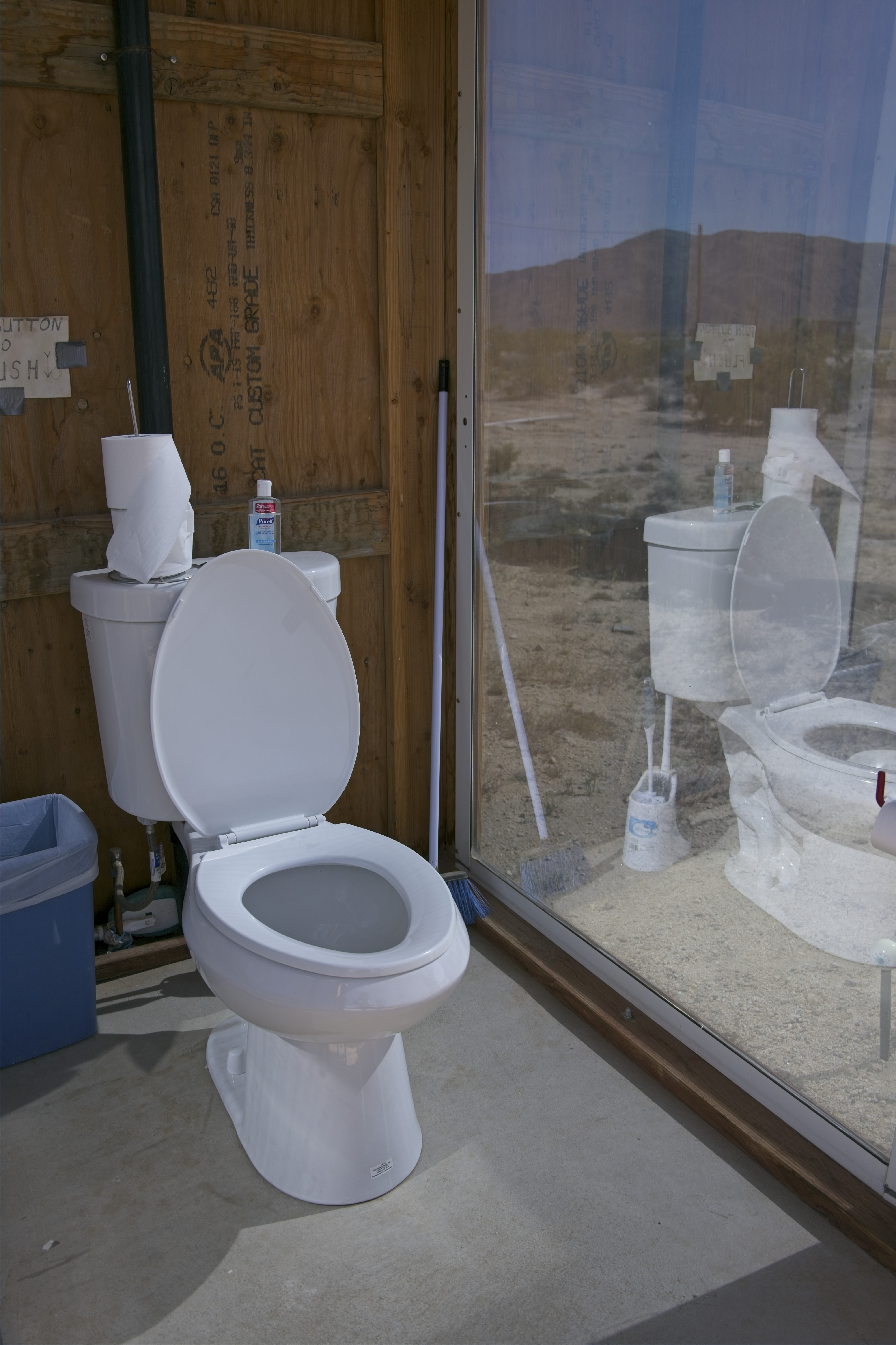 Glass Outhouse Art Gallery Toilet