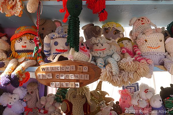 Crochet Museum Welcome Sign