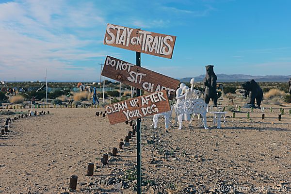 Glass Outhouse Art Gallery Rules Sign