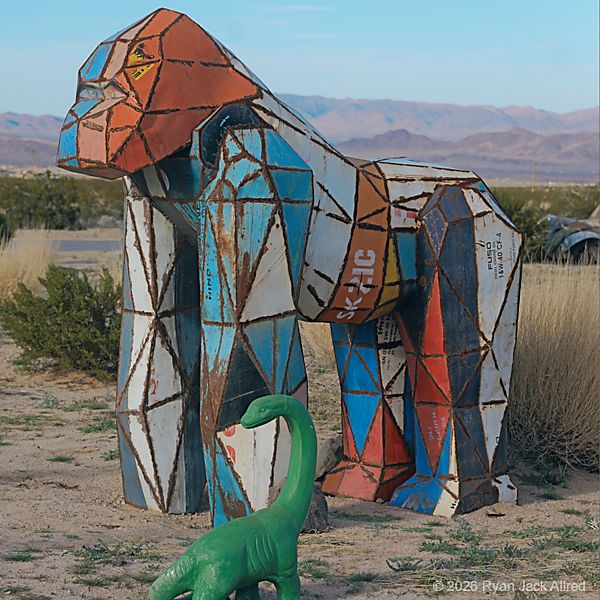 Glass Outhouse Art Gallery Gorilla Sculpture