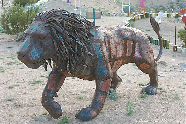 Glass Outhouse Art Gallery Regal Lion