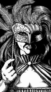 Masquerade Mask - Ink Illustration