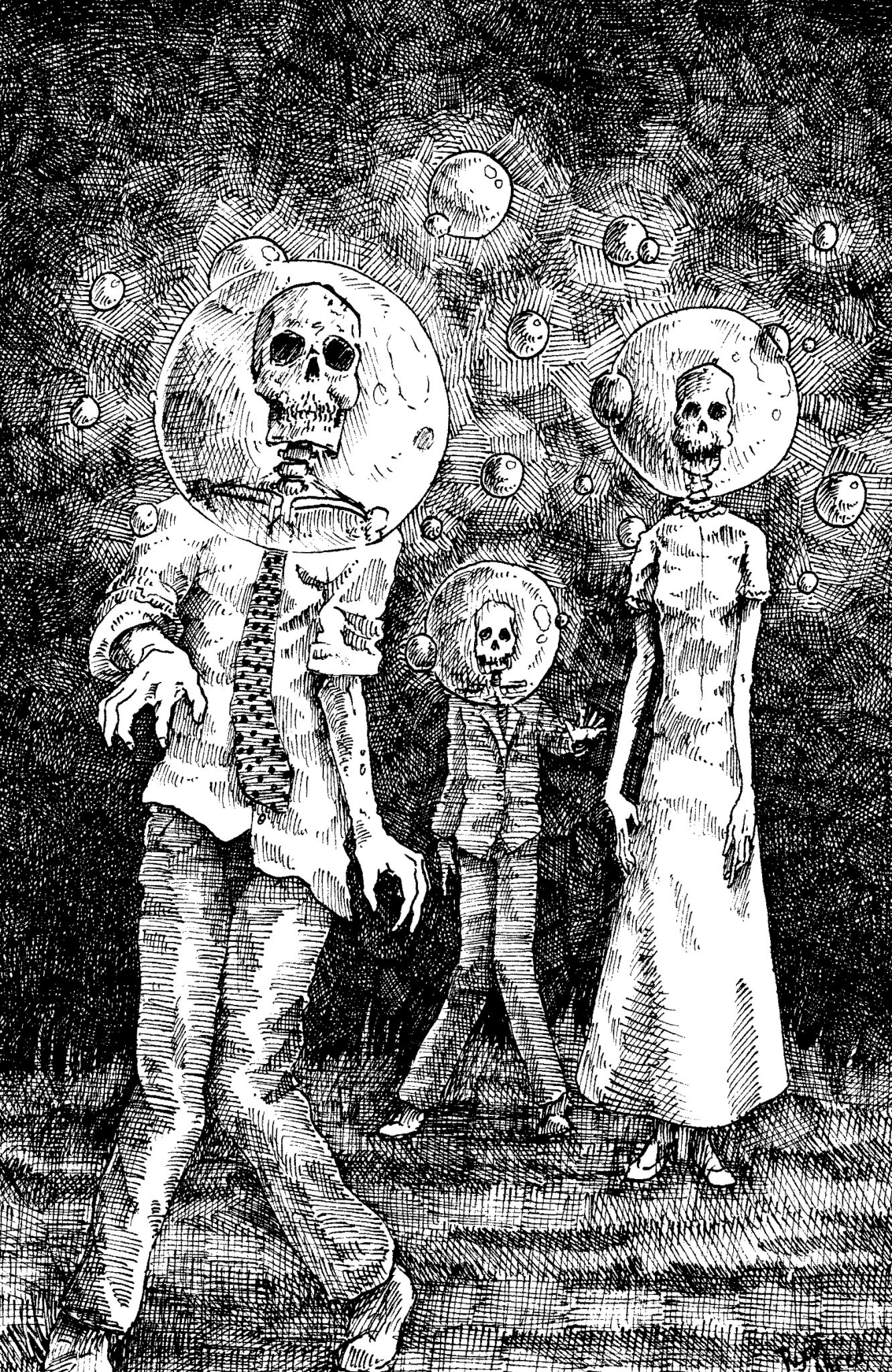 Space Zombies Illustration