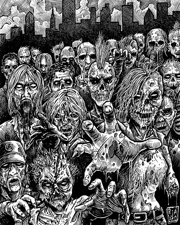 Zombie Horde Illustration