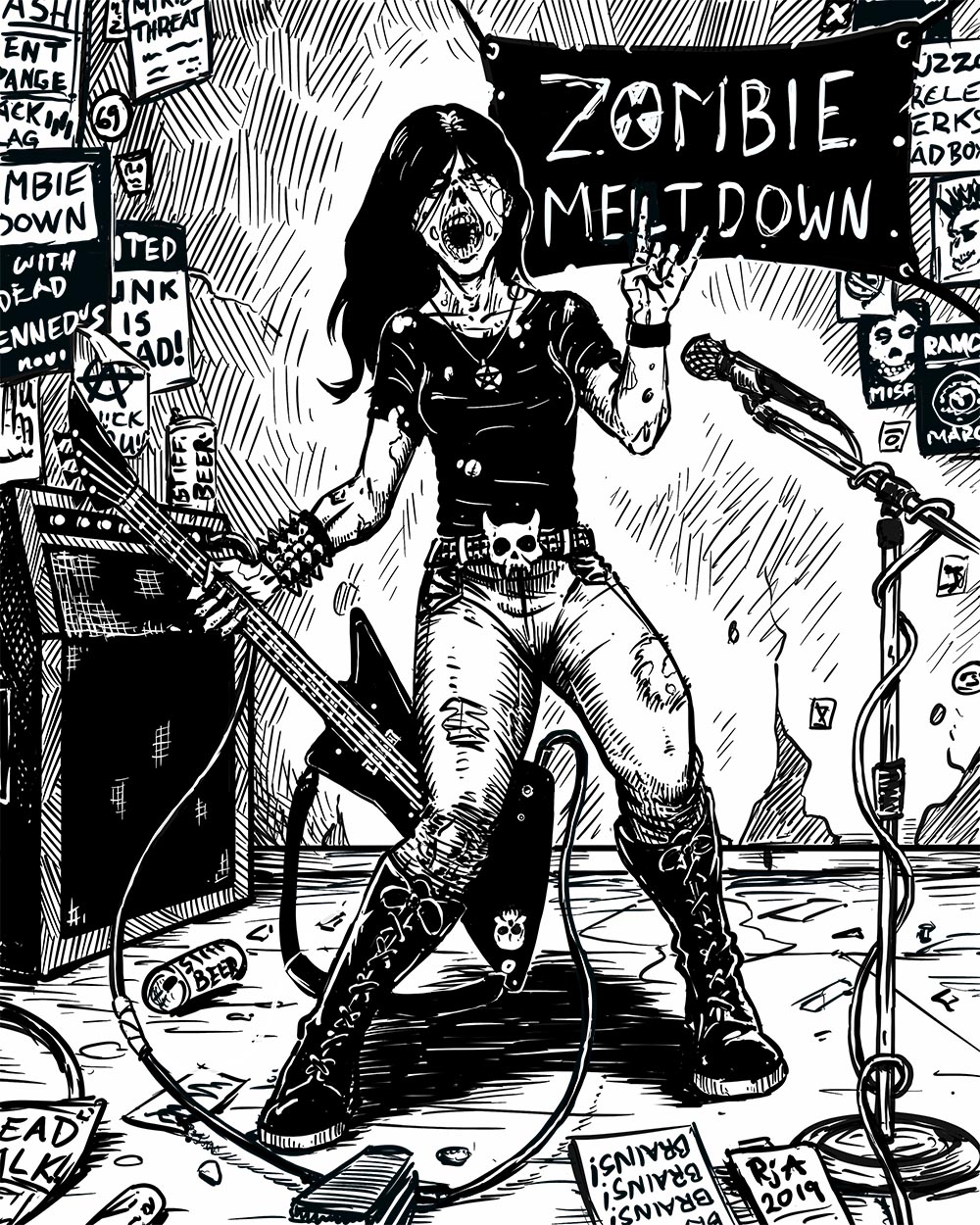 Zombie Meltdown Illustration